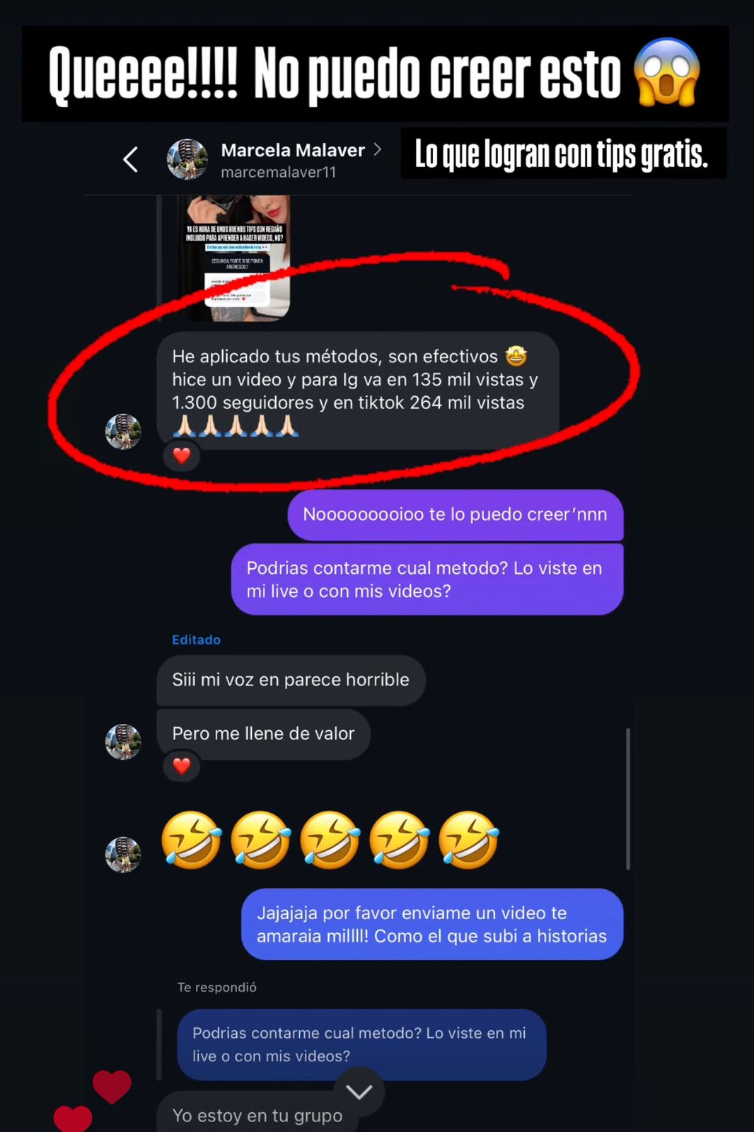 Marcela Malaver — 135 mil vistas y 1.300 seguidores