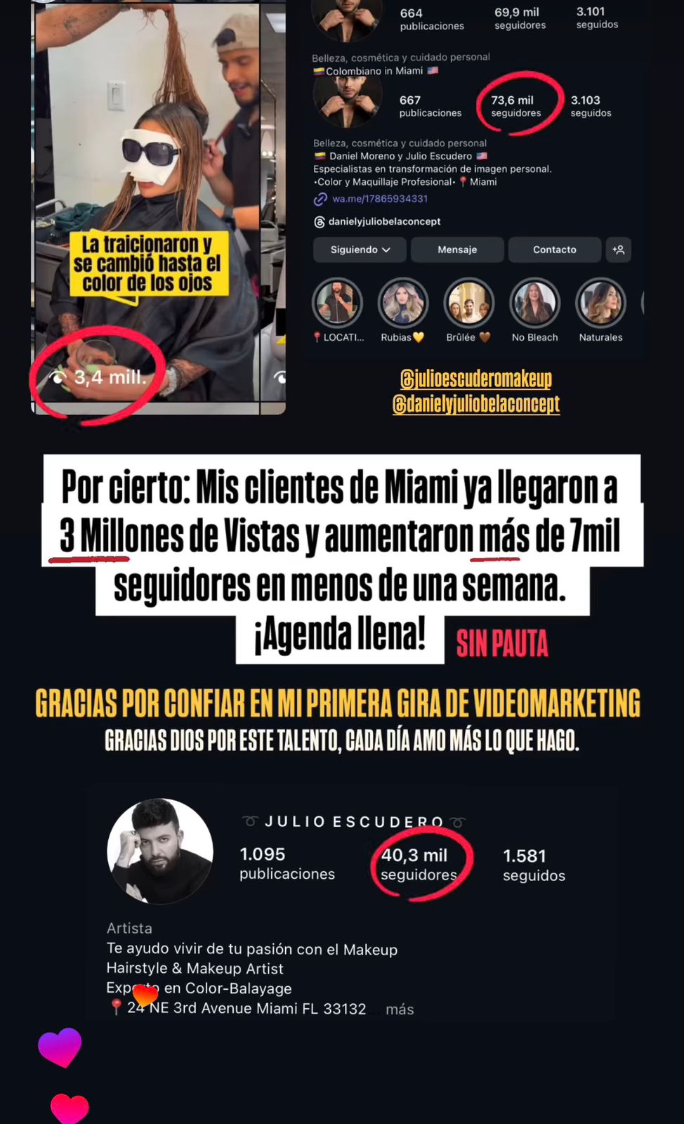 Julio Escudero — 3 millones de vistas en Miami