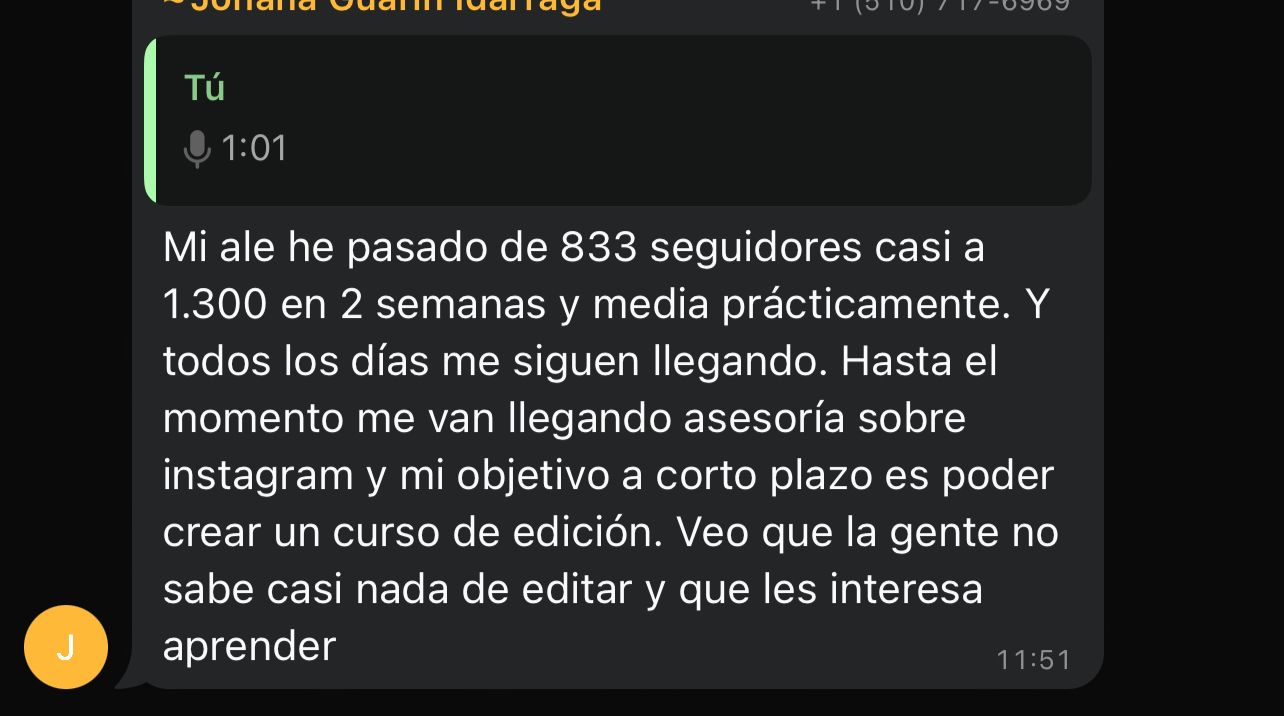 Johana — de 833 a 1.300 seguidores