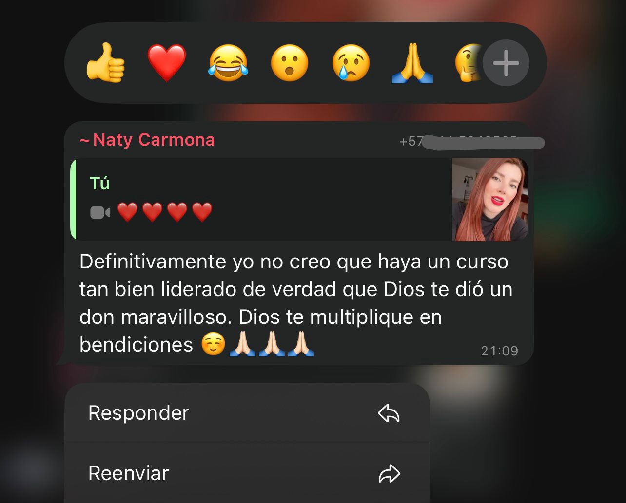 Naty Carmona — Curso bien liderado