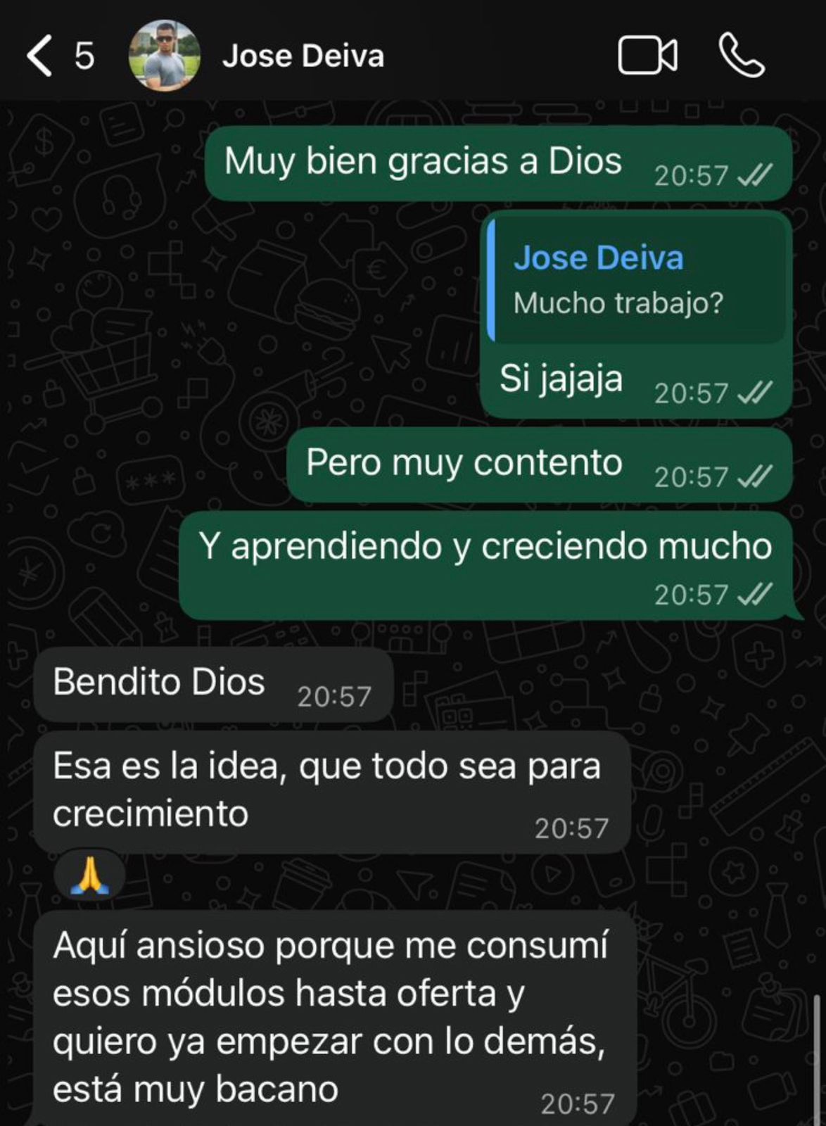 Jose Deiva — Consumí los módulos, muy bacano