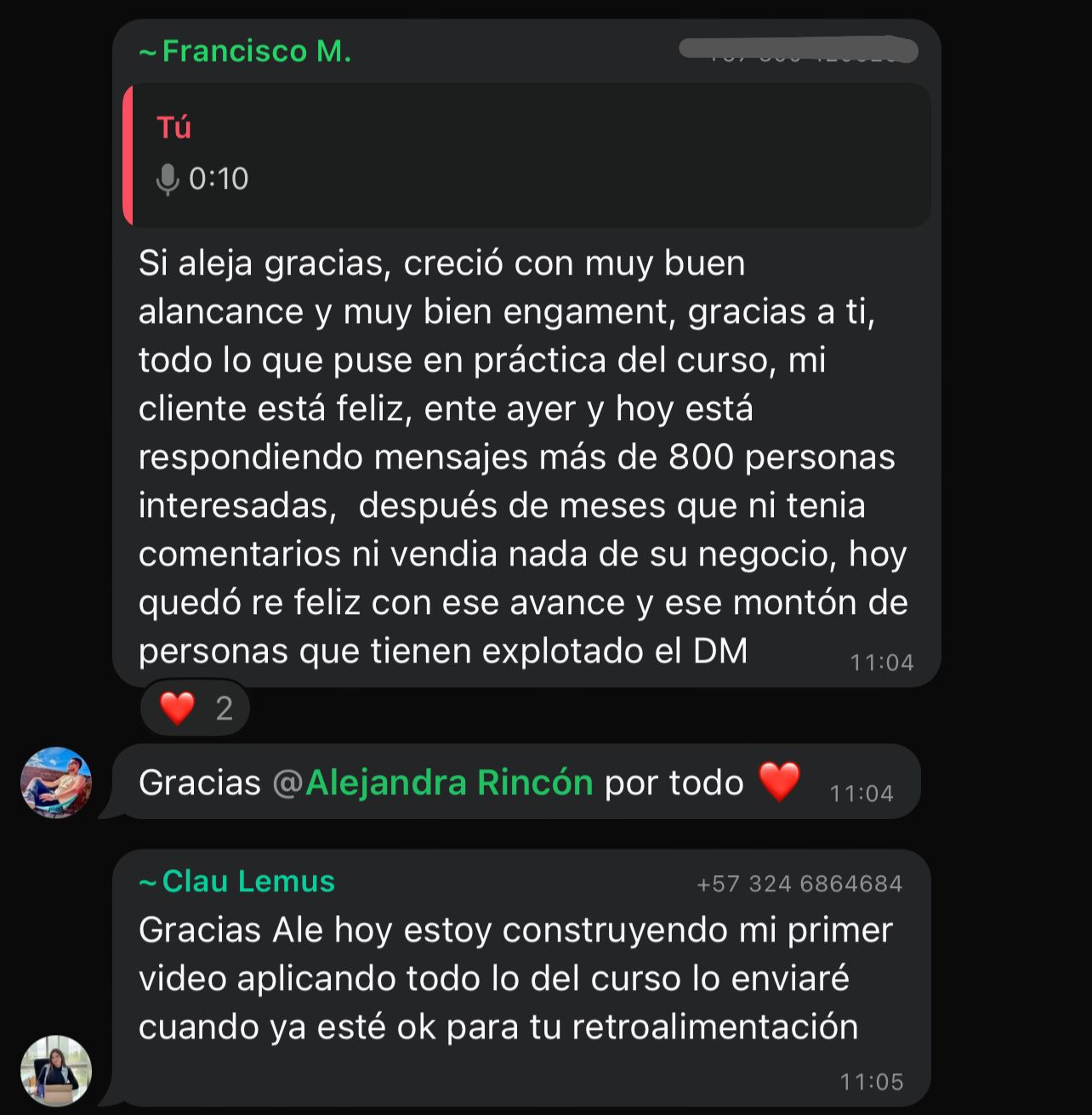 Francisco M. — más de 800 personas interesadas