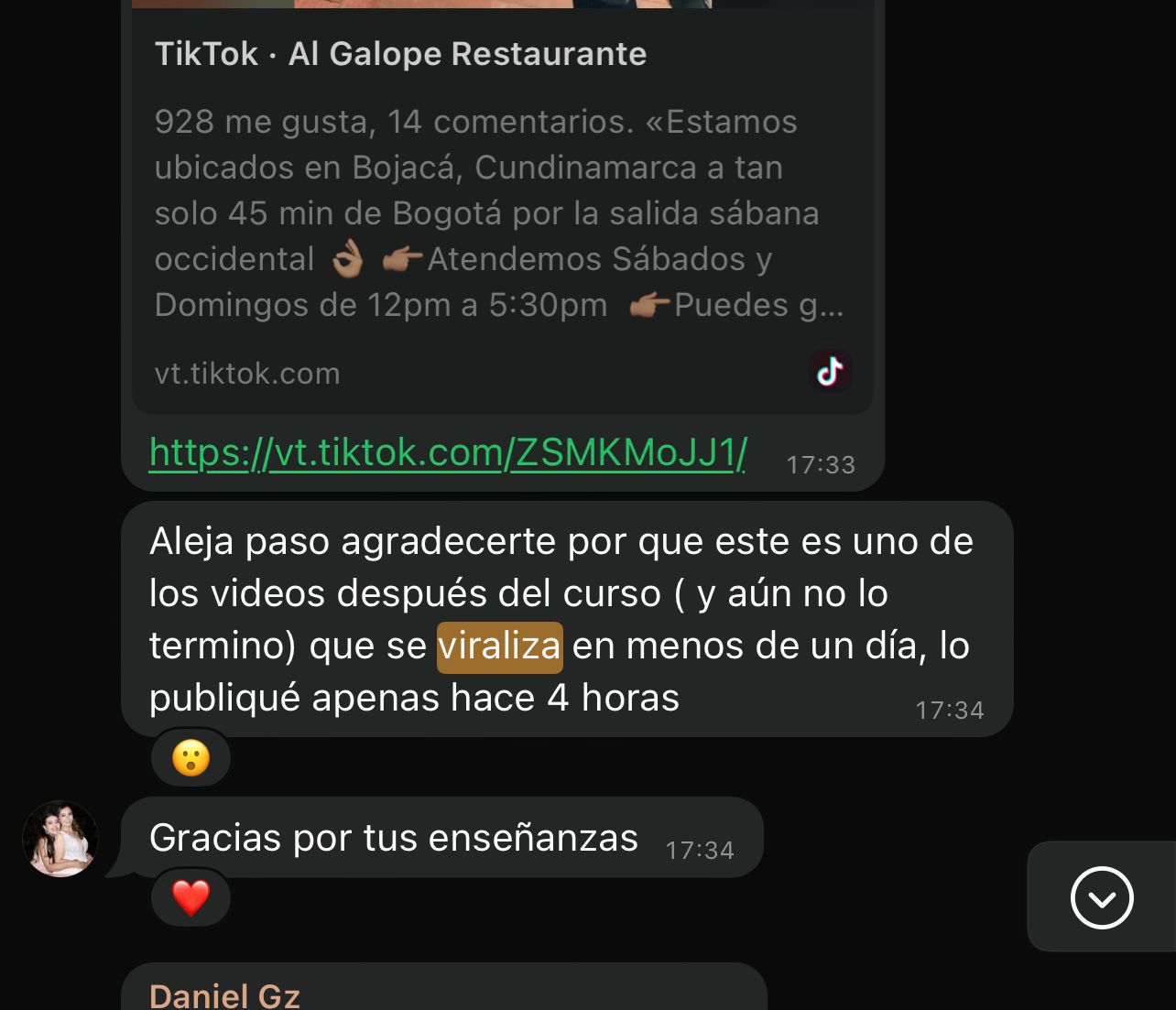 Video viral en menos de un día